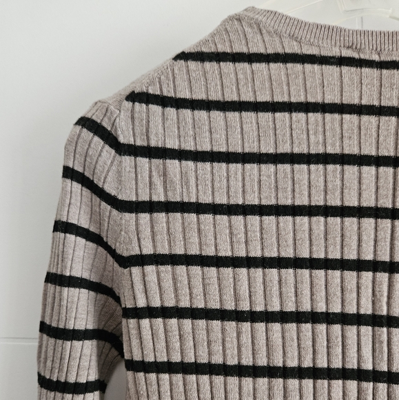 Philosophy M Cashmere Blend Sweater Long Sleeve Ribbed Top Medium - Picture 4 of 6